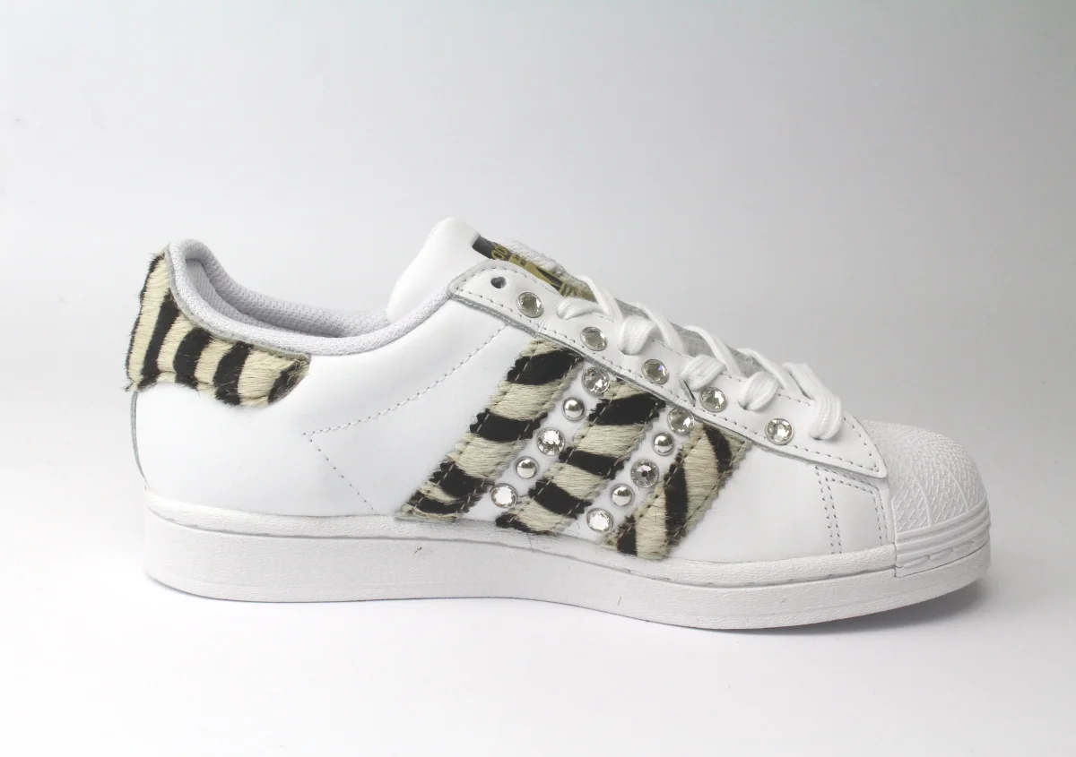 Adidas Superstar Zebrate Borchie & Strass