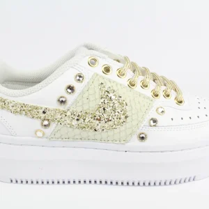 Nike Court Vision Low Platform Pitone & Strass
