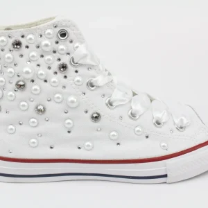 Converse All Star Chuck Tylor White Strass Termo Cristal & Perle