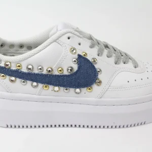 Nike Court Vision Low Platform Jeans Borchie & Strass
