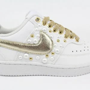 Nike Court Vision Low Perle & Platino Laminato