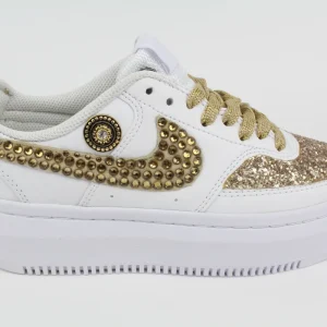 Nike Court Vision Low Platform Rosa Antico Glitter & Strass