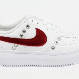 Nike Court Vision Low Platform Red & Strass