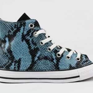 Converse All Star Black Pitone Azzurro