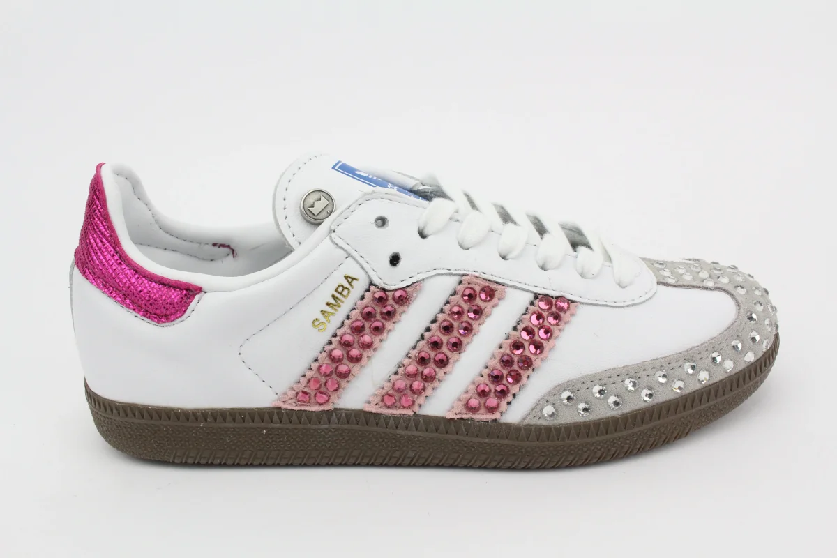 Adidas Original SAMBA Glitter & Strass Termo Fuxia