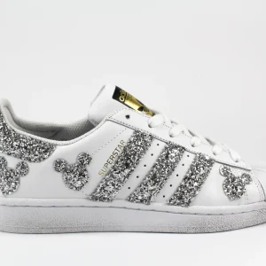 Adidas Superstar Topolini Silver Glitter