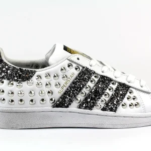 Adidas Superstar Total Borchie & Black Silver Glitter