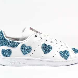Adidas Stan Smith Cuori Light blu Glitter