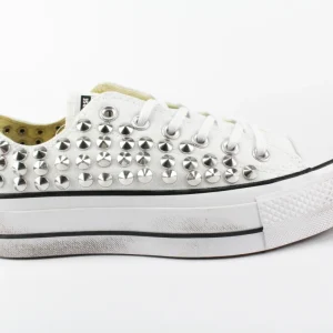 Converse All Star Platform Bassa White Total Borchie