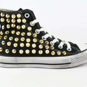 Converse All star Black Total Borchie Gold