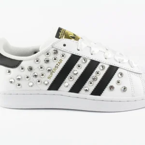 Adidas Superstar Total Strass Borchie & Lacci Raso
