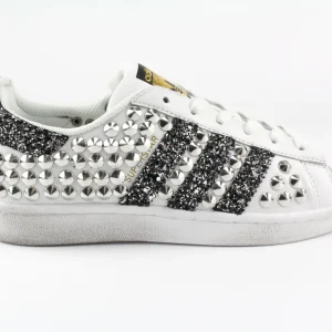 Adidas Superstar Total Borchie & Black Silver Glitter