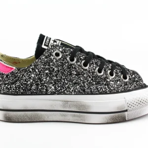 Converse All Star Platform Bassa Total Glitter & Fluo