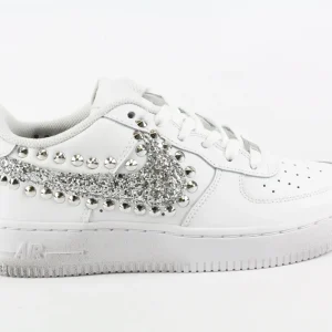 Nike Air Force 1 '07 Silver Glitter & Borchie