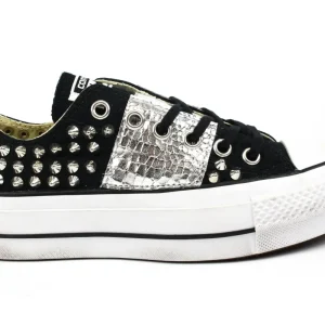 Converse All Star Platform Bassa Borchie & Pelle Laminata