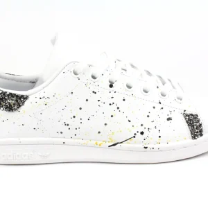 Adidas Stan Smith Black Silver Glitter & Vernice