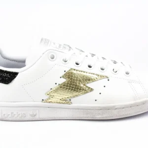 Adidas Stan Smith Fulmine Pitone Laminato & Black Glitter