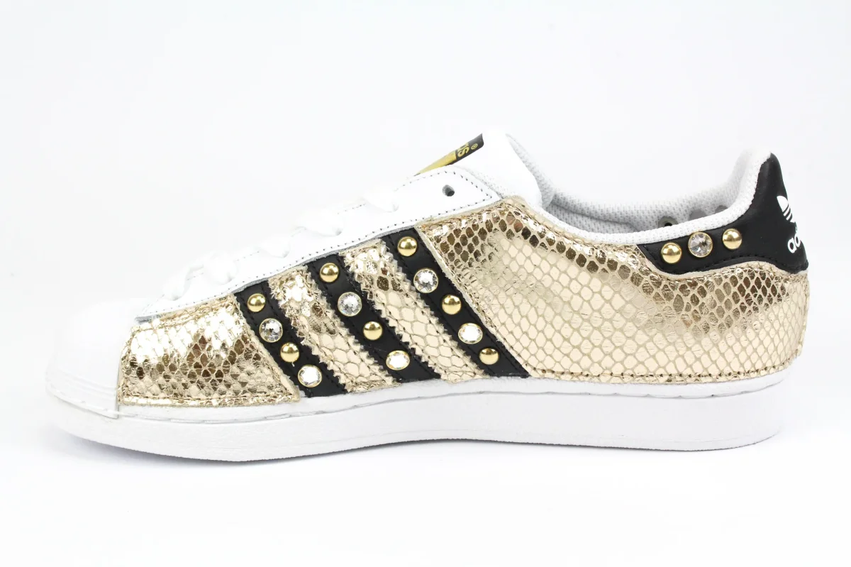 Adidas Superstar Total Pitone Gold & Strass - immagine 3