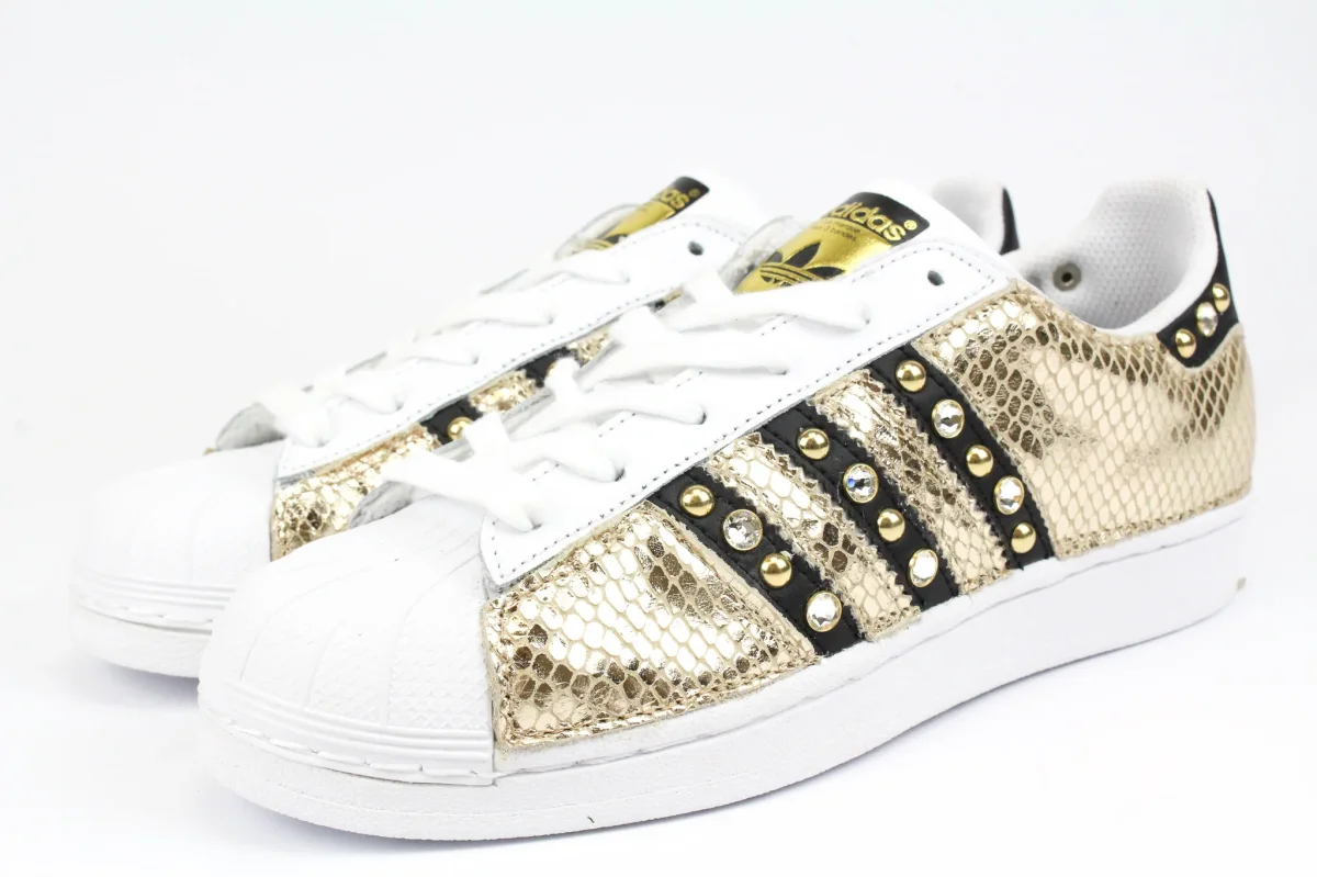 Adidas Superstar Total Pitone Gold & Strass - immagine 4