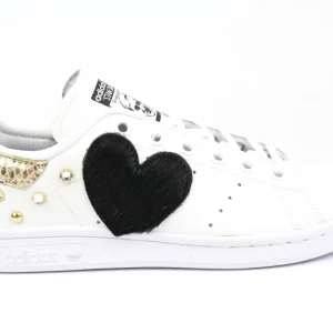Adidas Stan Smith Cuore Nero & Pitone Gold