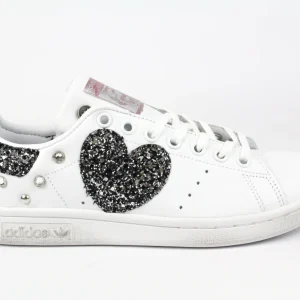 Adidas Stan Smith Cuore Glitter Black Silver & Strass