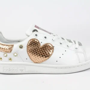 Adidas Stan Smith Cuore Pitone Rosa Laminato & Strass