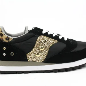 Saucony Jazz Black Maculate Gold Glitter & Borchie