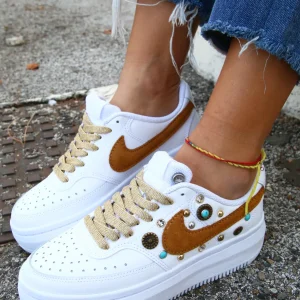 Nike Court Vision Low Platform Country & Borchie