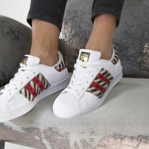 Adidas Superstar Zebrate & Vernice Rossa
