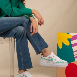 Nike Court Vision Low Platform Tiffany Vernice Strass & Perle