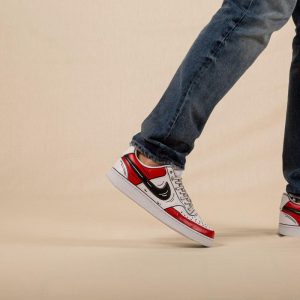 Nike Court Vision Low Red Cartoon