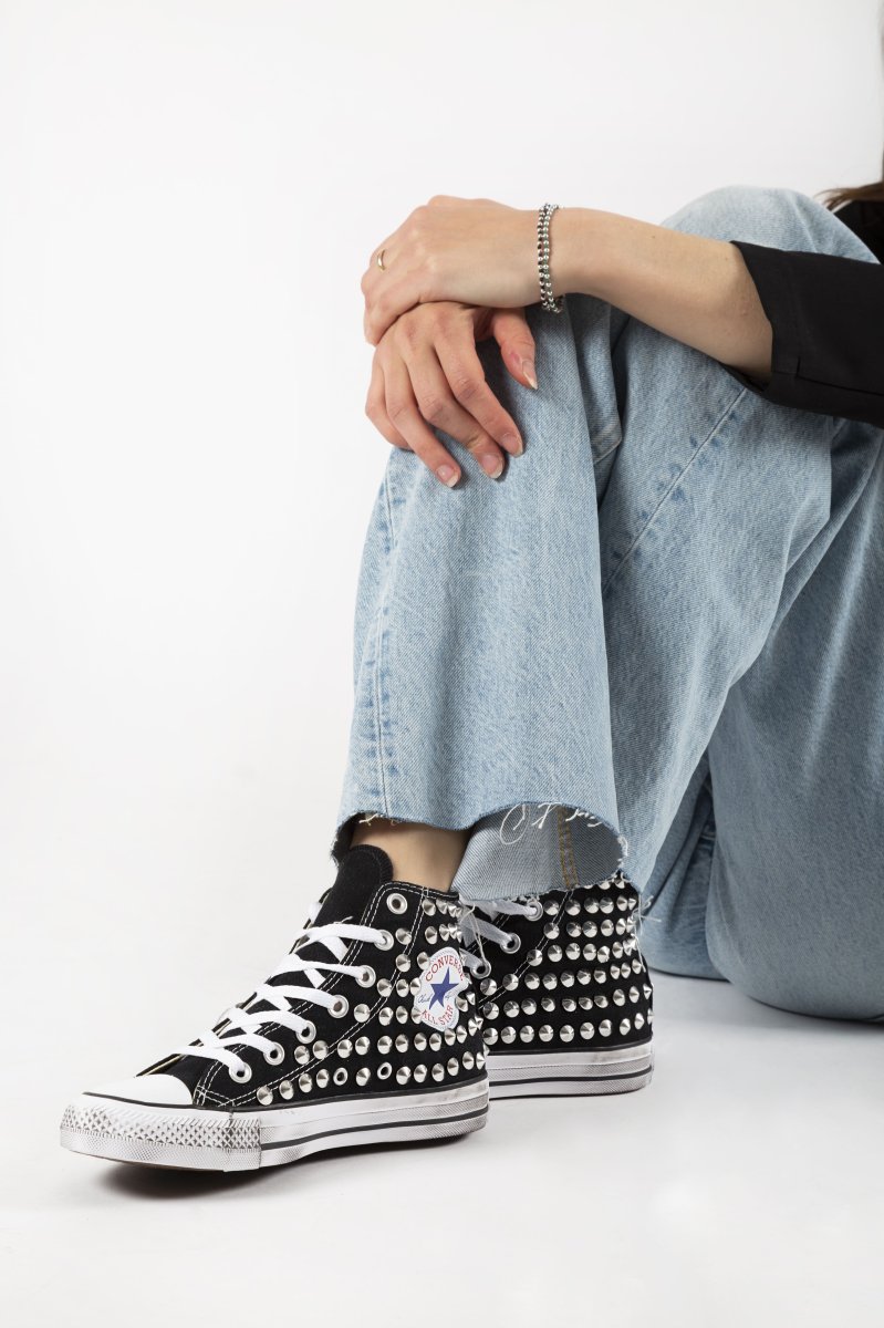 Converse All Star Black Total Borchie - immagine 2