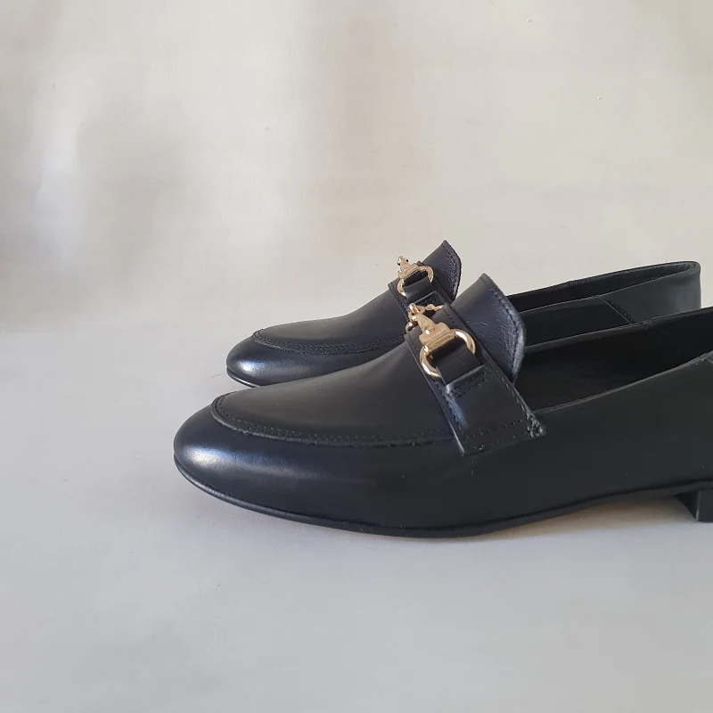 Mocassini Uma pelle nero - immagine 3