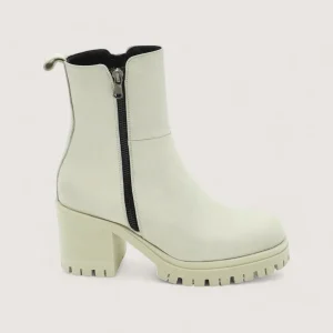 Midra - Anfibio in Pelle con Zip Bianco