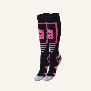 Calza Lunga in Cotone per Donna da Snowboard/Ski | Tinta Unita | Confezione da 2 Paia | PRS PRO 10D