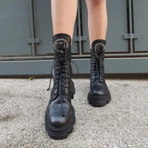 Stivaletti Wake PinUp pelle nero