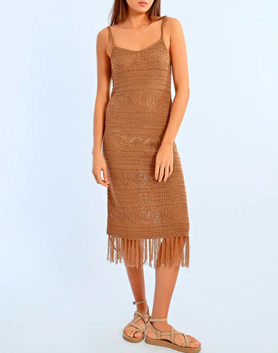 ABITO ALL'UNCINETTO CON FRANGE - immagine 2