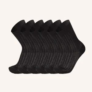 Calza Corta a Costa in Filo di Scozia per Uomo | Tinta Unita | Confezione da 6 Paia | Aston C