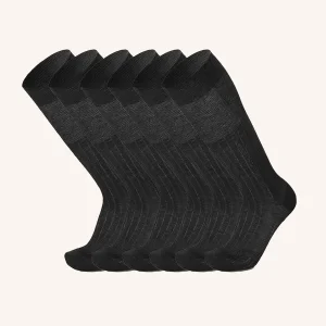 Calza Lunga a Costa in Filo di Scozia per Uomo | Tinta Unita | Confezione da 6 Paia | Achille L