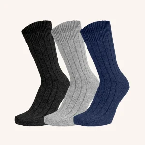 Calza Corta a costa in Angora Cotone e Viscosa per Donna | Tinta Unita | Confezione da 3 Paia | Angorella