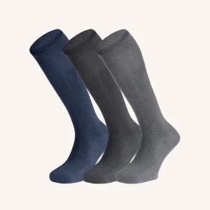 Calza Lunga in Cotone Organico per Uomo | Tinta Unita | Confezione da 3 Paia | Bio Cotton UL