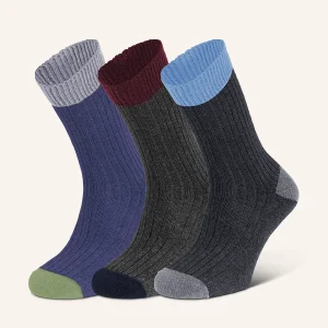 Calza Corta in misto Cashmere e Lana per Uomo | Tinta Unita | Confezione da 3 Paia | Cachelife UC