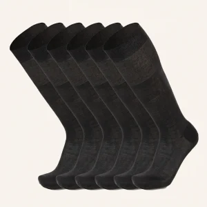 Calza Lunga in Filo di Scozia Climatizzato per Uomo | Tinta Unita | Confezione da 6 Paia | Chiffon L