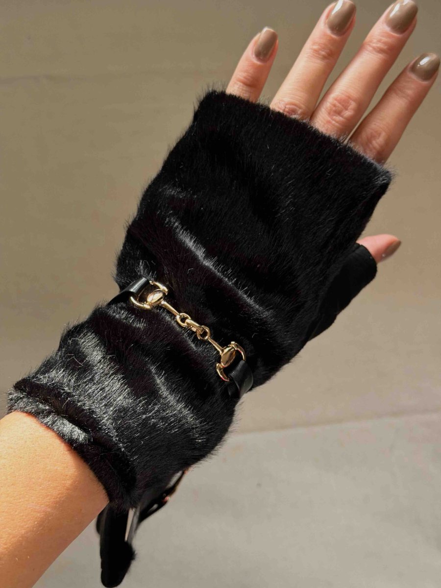 Guanti mezze dita – ecopelo - immagine 5