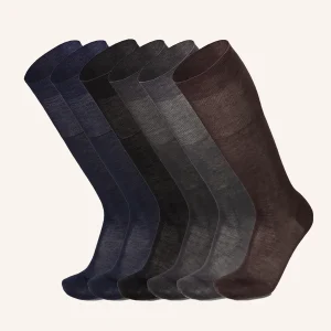 Calza Lunga in Filo Di Scozia Stretch per Uomo | Tinta Unita | Confezione da 6 paia | Imperial RL