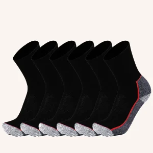 Calza Corta Da Lavoro in Materiale Resistente Unisex | Tinta Unita | Confezione da 6 Paia | JOB 01