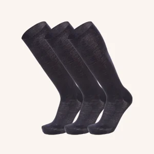 Calza Lunga in Pregiata Lana e Seta per Uomo | Tinta Unita | Confezione da 3 paia | Lanaseta L