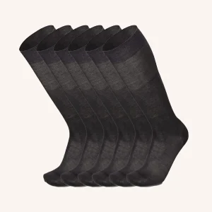 Calza Lunga MicroCostina 1:1 di Scozia per Uomo | Tinta Unita | Confezione da 6 Paia | Principe L