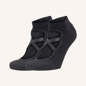 Calza Corta in Cotone per Donna da Yoga/Pilates | Tinta Unita | Confezione da 2 Paia | PRS PRO 12 D