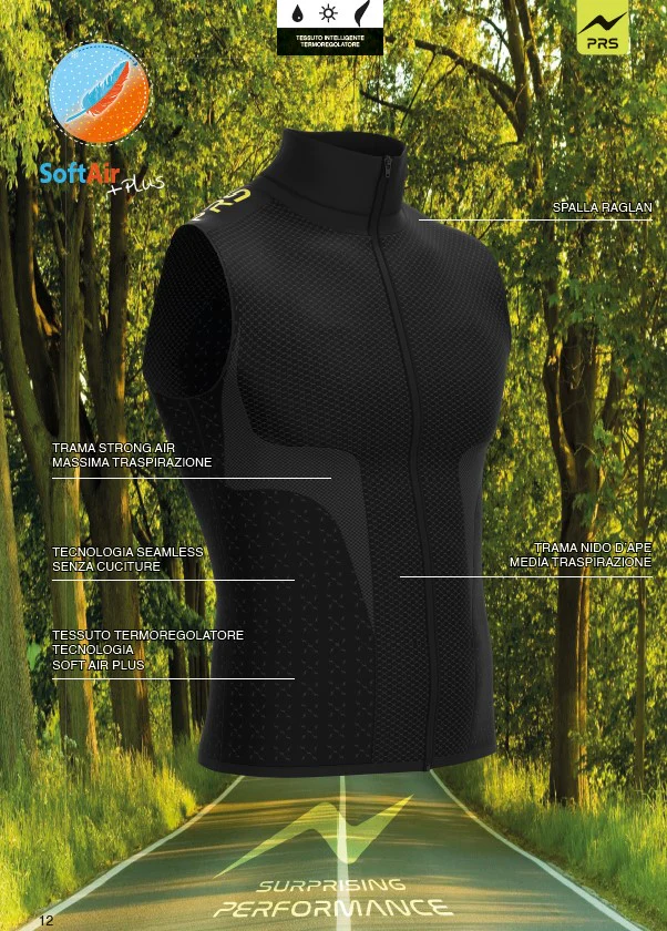 Gilet Full Zip per Uomo da Running | Confezione Singola | PRS PRO 302 - immagine 3